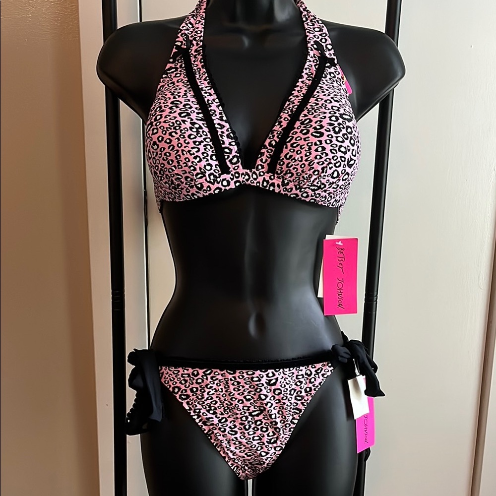 Betsey Johnson Pink Leopard Bikini